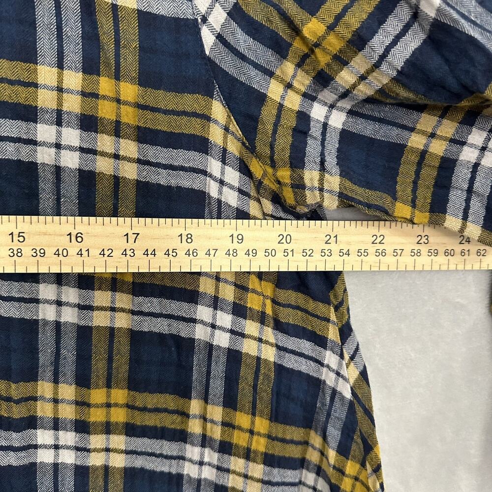 John Mark Long‎ Line Tunic Top Duster Plaid Artsy Handkerchief Hem Womens Medium - Picture 8 of 8